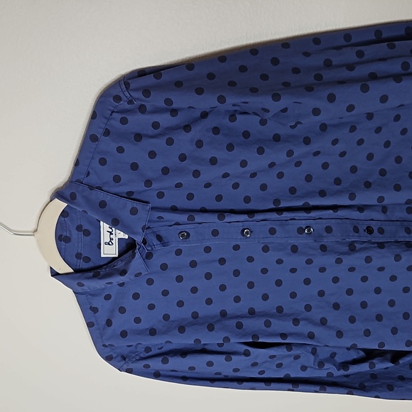 Boden Men's Blue Polka Dot Cotton Button Down Shirt Size Large - Picture 2 of 9